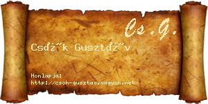 Csók Gusztáv névjegykártya