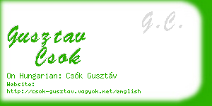 gusztav csok business card